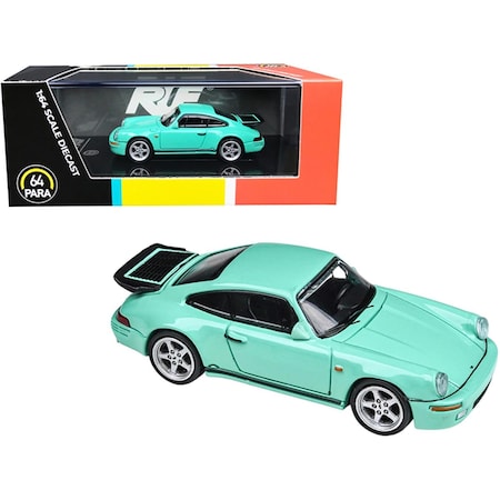 Paragon 2.5 x 2 in. 1-64 Scale 1987 RUF CTR Diecast Model Car, Mint Green PA-55293
